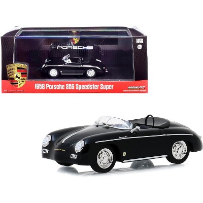 1958 Porsche 356 Speedster Super Black 1/43 Diecast Model Car by Greenlight