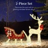 Best Choice Products XL Lighted Christmas 5ft Reindeer & Sleigh Holiday Outdoor Decor Set w/265 LED Lights - 2 of 4