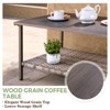 EAGLE PEAK Coastal Vista Outdoor Table，Wood Grain Top, Wicker Shelf for Garden, Patio, Poolside and Porch, Rectangular - 4 of 4