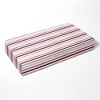 Bacati - Multicolor Stripes Pink Fuschia Beige Chocolate 100 percent Cotton Universal Baby US Standard Crib or Toddler Bed Fitted Sheet - 3 of 4