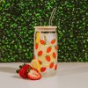 Sweet Water Decor Strawberries Can Glass Tumbler -17oz - 3 of 4
