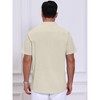 INSPIRE CHIC Men's Casual Henley Band Collar Short Sleeve Summer Linen Shirts - 3 of 4