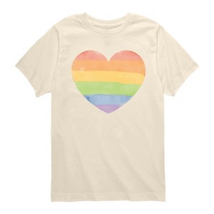 Boys' - Instant Message - Rainbow Heart -Youth Short Sleeve Graphic T-shirt Short Sleeve Graphic T-Shirt - 1 of 4
