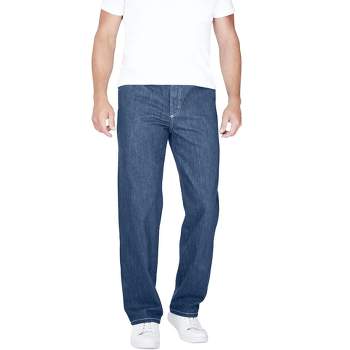 Liberty Blues Men's Big & Tall Flannel-Lined Side-Elastic Jeans - Big - 60  29, Stonewash Blue