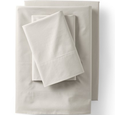 Lands' End 400 Thread Count Organic Cotton Percale Bed Sheet Set