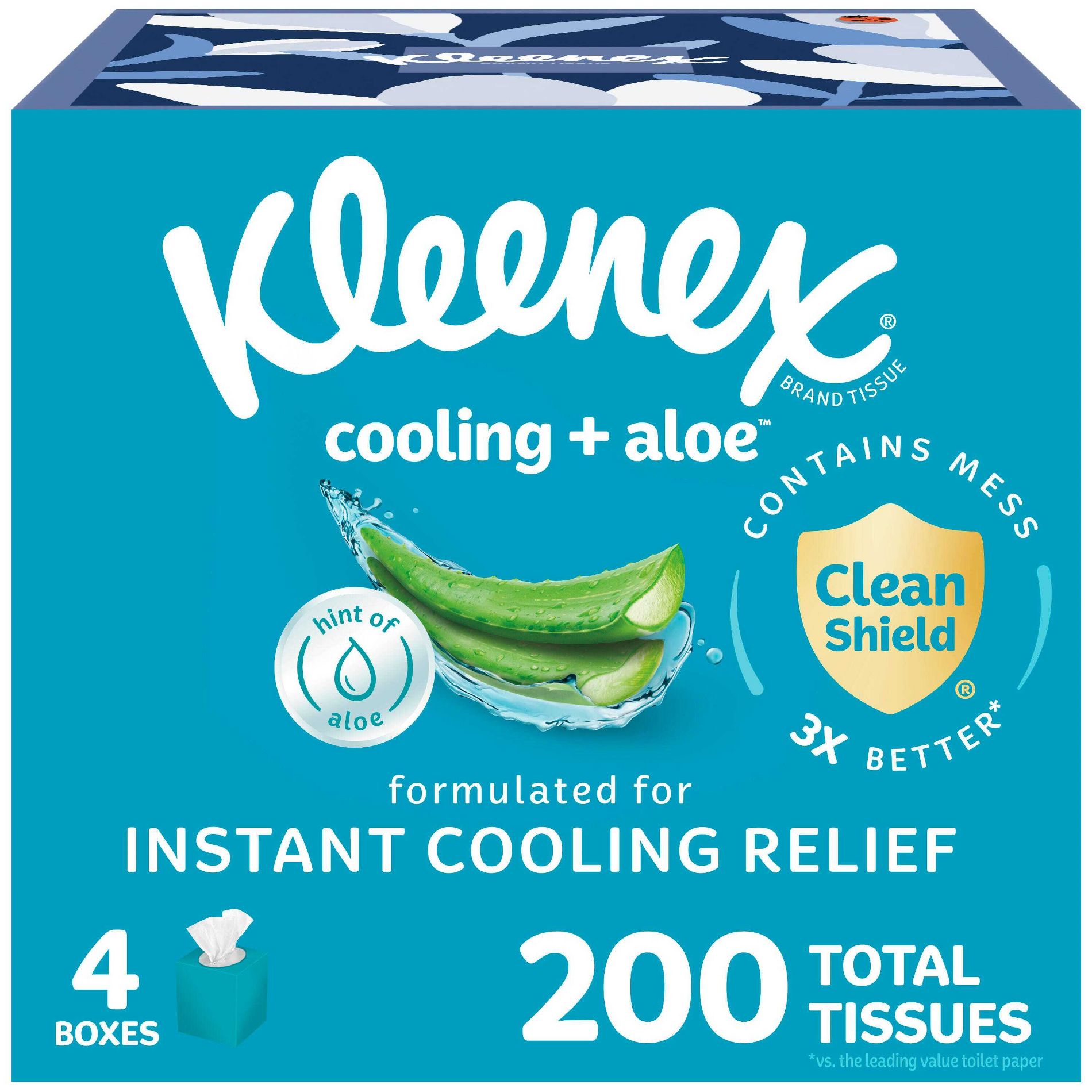 Kleenex Cooling + Aloe Facial Tissue - 4pk/50ct