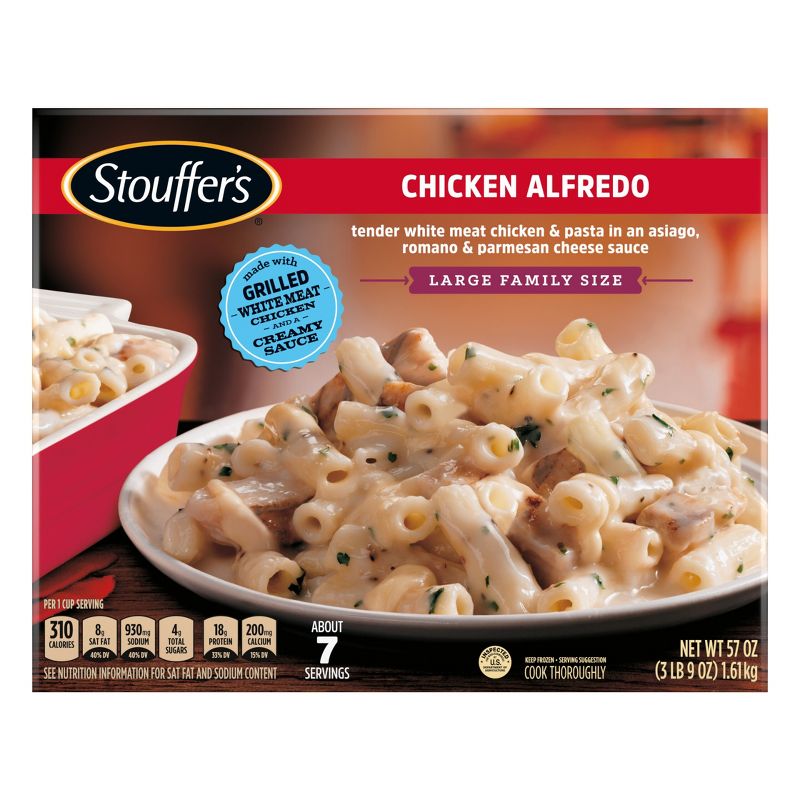 Stouffer's Family Size Frozen Chicken Alfredo Pasta Meal - 57oz, 1 of 11