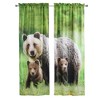 Habitat Photo Real Cute Bears Family Light Filtering Pole Top Curtain Panel Soothing Glow Pair Each 37" x 84" Multicolor - 2 of 4
