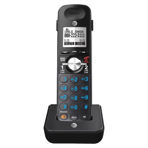 AT&T TL88002BK Black Accessory Cordless Handset for AT&T TL88102 Expandable  Phone System Manufacturer Refurbished