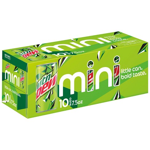 Mountain Dew - 10pk/7.5 Fl Oz Mini Cans : Target