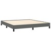 vidaXL King Bed Frame, Fabric Upholstered Platform Bed Frame, Dark Gray, No Mattress - 2 of 4