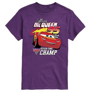 Men's - Cars - Lightning McQueen 95 Seven-Time Champ Short Sleeve Graphic T-Shirt - 1 of 4