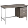 PAGED Simple Modern Computer Desk, 47" L Home Office Desk with 2 Storage Drawers and Metal Legs for Office - 2 of 4
