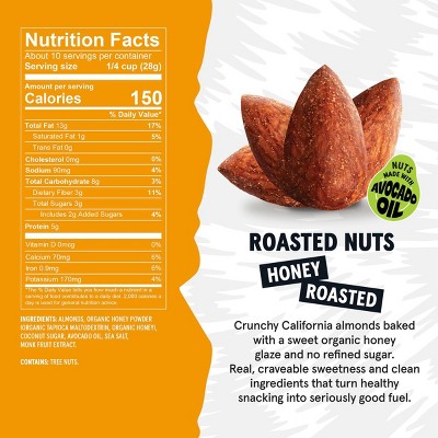 Wild Fox Honey Roasted Almonds - 10oz