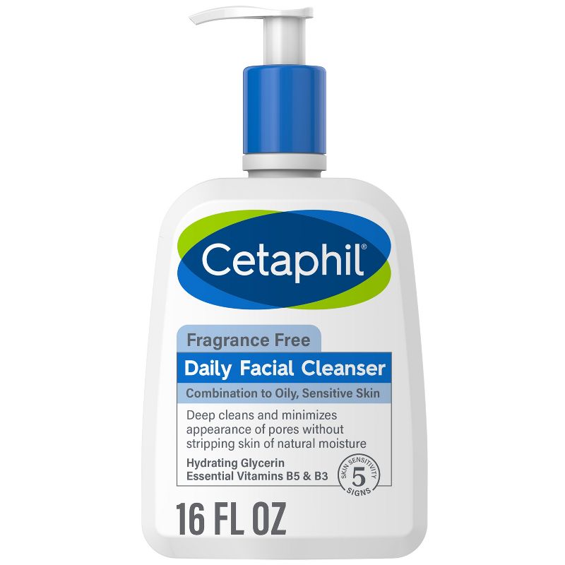 Cetaphil Daily Facial Cleanser Fragrance Free - Unscented - 16 fl oz, 1 of 8