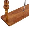 INFURNIC Garment Racks Industrial Coat Rack with Solid Wood Shelves and Stainless Steel Frame for Coats Shoes Bags, Brown, 34.6"*11.8"*70" - 3 of 4