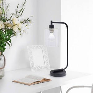 Modern Iron Desk Lamp with Glass Shade - Lalia Home - 1 of 4