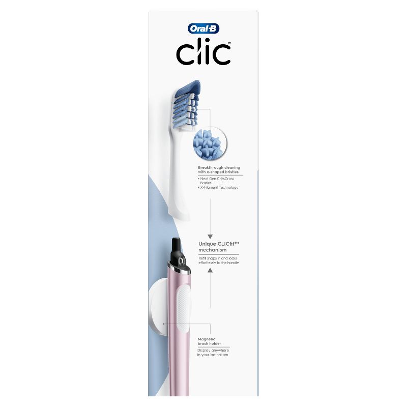 Oral-B Clic Starter Kit Metallic Rose Toothbrush, 4 of 12
