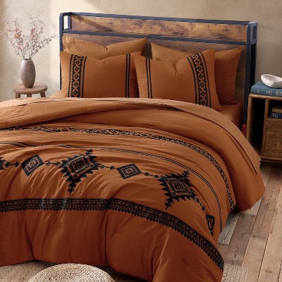 Der Rose BALHAM TRADE-Queen 7 Pieces Embroidery Comforter Set Farmhouse Western All Season Bed in A Bag Emerald Green-Queen 90"x90" — фото 6