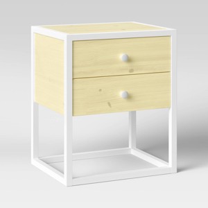 Wood Kids' Nightstand Knock Down White/Natural - Pillowfort™ - 1 of 4