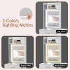 Small Vanity Desk with Mirror and Light, Dressing Table with Charging Station & Fold-up Panel for Small Space - 4 of 4