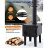 Tent Stove with Long Chimney, Wood Burning Stove, Camping Wood Stove with 77 Inch Chimney Pipes - 2 of 4