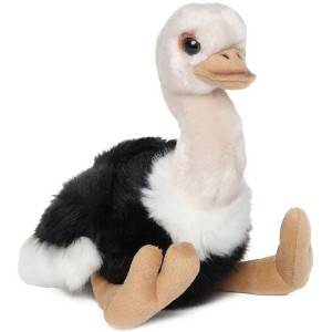 Bearington Ollie The Ostrich: Hand-Sewn 9" Tall Stuffed Ostrich with Ultra-Soft Feathers, Realistic Details and Premium Fill - 1 of 4