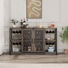 Whizmax Wine Bar Cabinet, Liquor Cabinet for Liquor and Glasses, TV Stand & Wine Cabinets with Storage for Dining Room, Living Room, Kitchen - 2 of 4