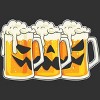 Men's Design By Humans Halloween Jack O Lantern Beer Drinking By RedBirdLS T-Shirt - 2 of 4