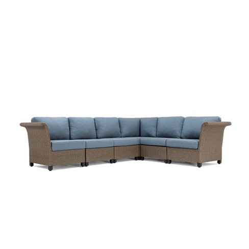 Nolin 6pc Sectional Weathered Brown, Sunbrella Sectional Sofa
