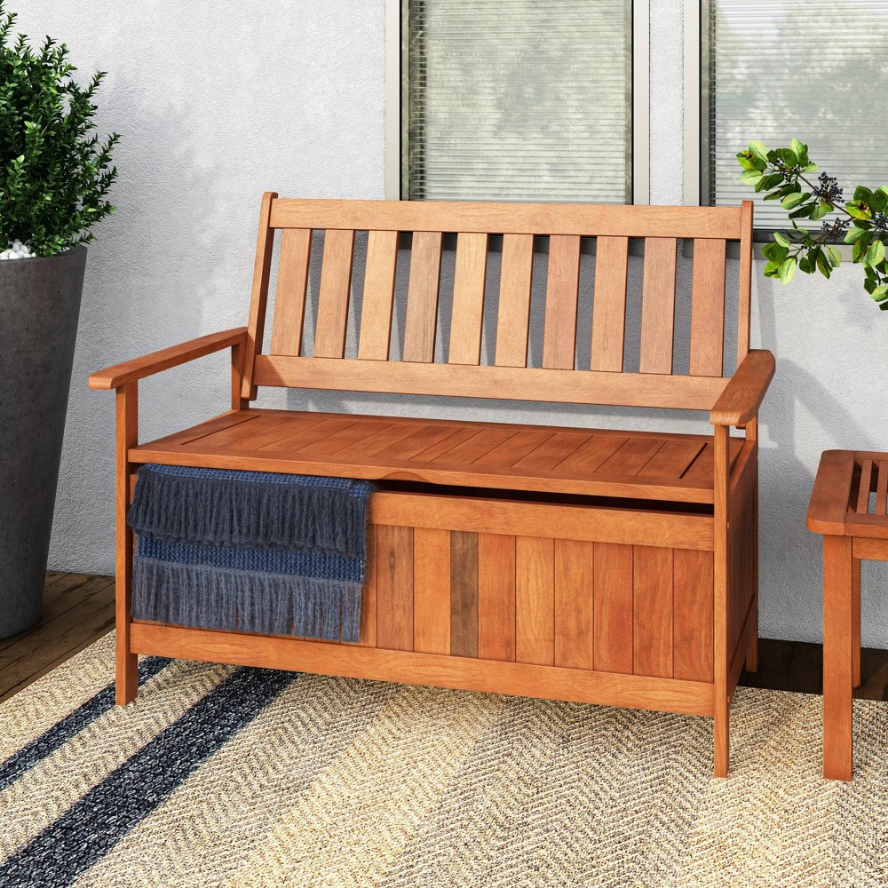 Outdoor Storage Bench - Natural - CorLiving