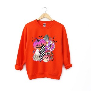 Simply Sage Market Women's Graphic Sweatshirt Pumpkin Ghost Collage - 1 of 4