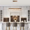 LNC Athean 7-Lights 41.3" Luxury and Glam Crystal Rectangle Island Lights,Gold - 4 of 4