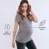 Women's V-Neck Side-Ruched Maternity Short Sleeve Tee | Motherhood Maternity - 4 of 4