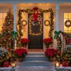 SEVOBAL Wreaths 3PCS Set Christmas Wreath Christmas Door Wreath with Pine Cones Greenery Berry Holly Wreath Holiday Home Decor, Green, 13"*13"*1.1" - 3 of 4