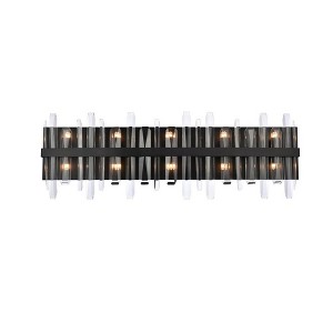 Elegant Lighting Serena 10 - Light Vanity in  Black - 1 of 4