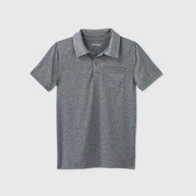 Boys' Short Sleeve Performance Polo Shirt - Cat & Jack™ Gray