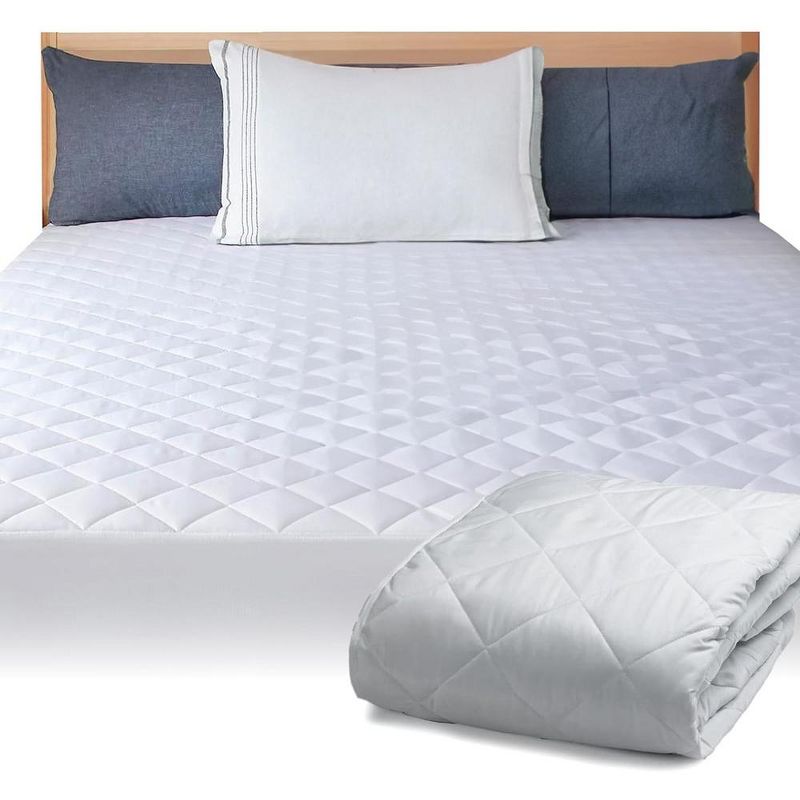East Coast Bedding Cotton Fitted Mattress Pad Protector, 1 of 2