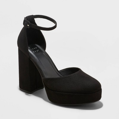 Women's Noir Platform Pumps - A New Day™ Black 7 : Target