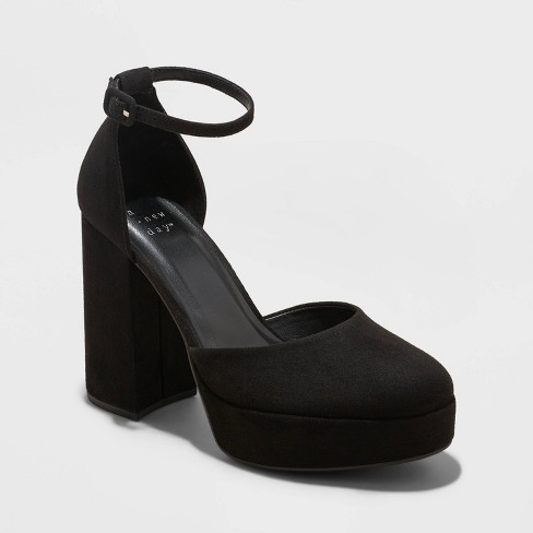 Black platform pumps online