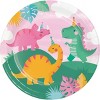 Creative Converting Girl Dino Birthday Party Plates and Napkins 48ct - 2 of 4