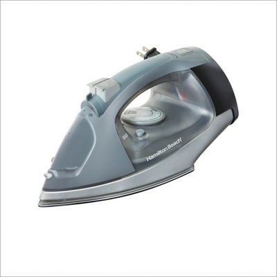 Hamilton Beach Retractable Cord Iron: Stainless Steel Soleplate, Vertical Steam, 1500W, 8ft Cord, 8oz Water Tank