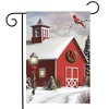 Briarwood Lane As Winter Calls Garden Flag Barn Cardinal Snowy 12 - image 2 of 4