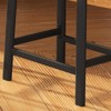 Counter Height Bar Stools Set of 2,PU Leather Barstools with Heavy Duty Metal Legs, Thick Saddle Seats Breakfast Stools - 3 of 4