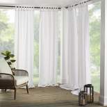 Matine Solid Tab Top Indoor/Outdoor Single Window Curtain for Patio, Pergola, Porch, Cabana, Deck, Lanai - Elrene Home Fashions