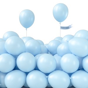 PartyWoo Balloons Baby Blue Light Pastel Sky Aqua 5 Inch 50 pcs - 1 of 4