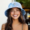 Dalix Heartly Ghost Tie Dye Bucket Hat Cotton Embroidery Casual Outdoor Style Womens - 3 of 4
