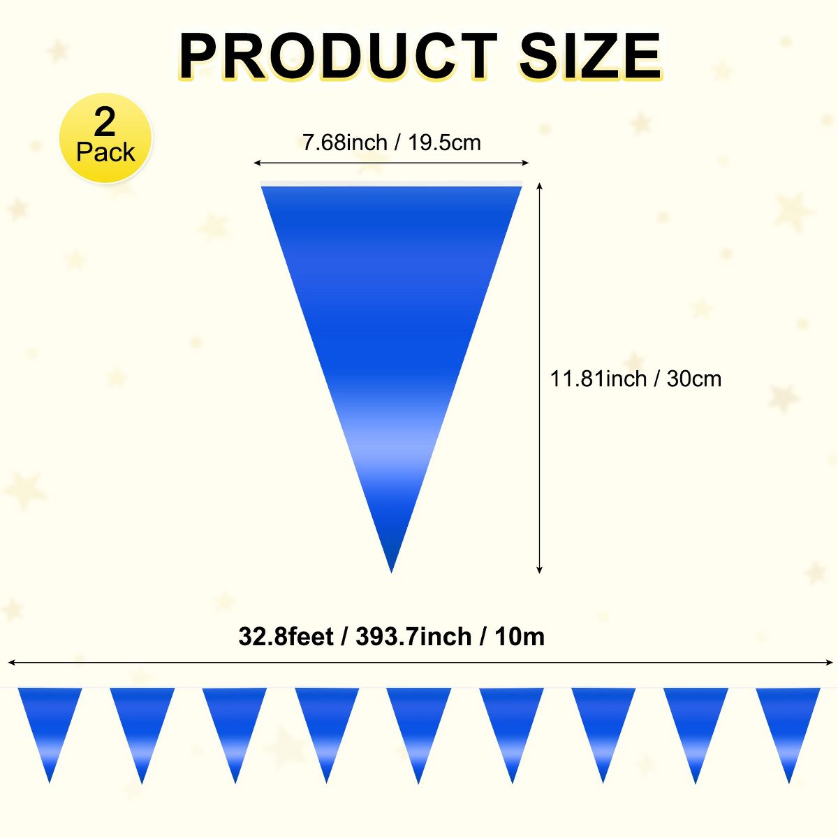 Unique Bargains Plastic Fade Resistant Durable Lightweight Party Banners Red 4 Pcs - thumbnail 3