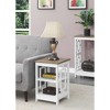 HomeStock Town Square End Table with Large Surface and Two Shelves, Symmetrical Open Side Design, MDF Accent Table for Modern Homes - 2 of 4