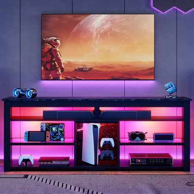 Bestier TV Stand Tall Entertainment Center with Storage For 70 Inch TV